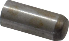 Value Collection - 4mm Diam x 10mm Pin Length Grade 8 Alloy Steel Precision Dowel Pin - Bright Finish, 1 Rounded End - Exact Tool & Supply