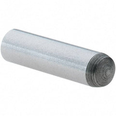 Value Collection - 4mm Diam x 16mm Pin Length Grade 8 Alloy Steel Precision Dowel Pin - Bright Finish, 1 Rounded End - Exact Tool & Supply