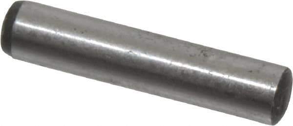 Value Collection - 4mm Diam x 20mm Pin Length Grade 8 Alloy Steel Precision Dowel Pin - Bright Finish, 1 Rounded End - Exact Tool & Supply