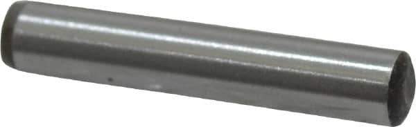 Value Collection - 4mm Diam x 22mm Pin Length Grade 8 Alloy Steel Precision Dowel Pin - Bright Finish, 1 Rounded End - Exact Tool & Supply
