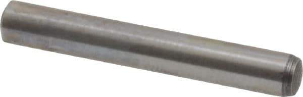 Value Collection - 4mm Diam x 28mm Pin Length Grade 8 Alloy Steel Precision Dowel Pin - Bright Finish, 1 Rounded End - Exact Tool & Supply