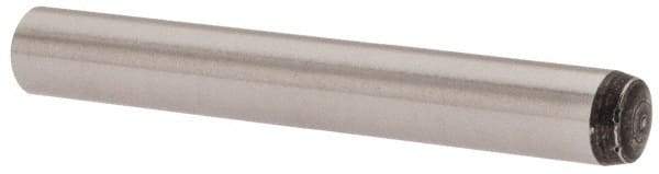 Value Collection - 4mm Diam x 30mm Pin Length Grade 8 Alloy Steel Precision Dowel Pin - Bright Finish, 1 Rounded End - Exact Tool & Supply