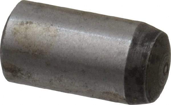 Value Collection - 5mm Diam x 10mm Pin Length Grade 8 Alloy Steel Precision Dowel Pin - Bright Finish, 1 Rounded End - Exact Tool & Supply
