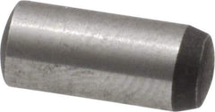 Value Collection - 5mm Diam x 12mm Pin Length Grade 8 Alloy Steel Precision Dowel Pin - Bright Finish, 1 Rounded End - Exact Tool & Supply