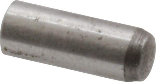 Value Collection - 5mm Diam x 14mm Pin Length Grade 8 Alloy Steel Precision Dowel Pin - Bright Finish, 1 Rounded End - Exact Tool & Supply