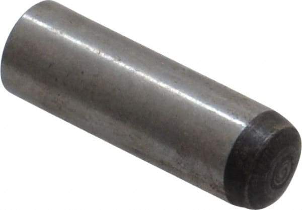 Value Collection - 5mm Diam x 16mm Pin Length Grade 8 Alloy Steel Precision Dowel Pin - Bright Finish, 1 Rounded End - Exact Tool & Supply