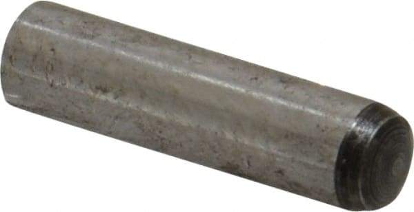 Value Collection - 5mm Diam x 20mm Pin Length Grade 8 Alloy Steel Precision Dowel Pin - Bright Finish, 1 Rounded End - Exact Tool & Supply