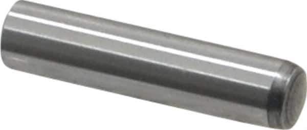 Value Collection - 5mm Diam x 22mm Pin Length Grade 8 Alloy Steel Precision Dowel Pin - Bright Finish, 1 Rounded End - Exact Tool & Supply