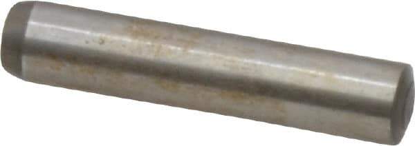 Value Collection - 5mm Diam x 24mm Pin Length Grade 8 Alloy Steel Precision Dowel Pin - Bright Finish, 1 Rounded End - Exact Tool & Supply