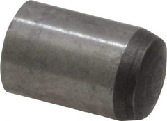 Value Collection - 6mm Diam x 10mm Pin Length Grade 8 Alloy Steel Precision Dowel Pin - Bright Finish, 1 Rounded End - Exact Tool & Supply