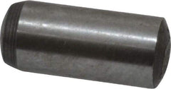 Value Collection - 6mm Diam x 14mm Pin Length Grade 8 Alloy Steel Precision Dowel Pin - Bright Finish, 1 Rounded End - Exact Tool & Supply