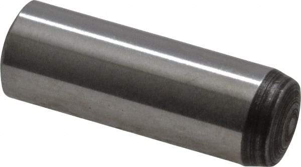 Value Collection - 6mm Diam x 18mm Pin Length Grade 8 Alloy Steel Precision Dowel Pin - Bright Finish, 1 Rounded End - Exact Tool & Supply
