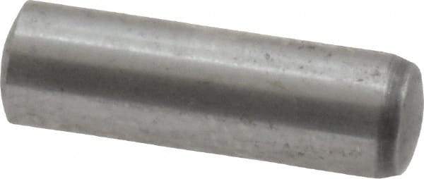 Value Collection - 6mm Diam x 20mm Pin Length Grade 8 Alloy Steel Precision Dowel Pin - Bright Finish, 1 Rounded End - Exact Tool & Supply