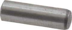 Value Collection - 6mm Diam x 20mm Pin Length Grade 8 Alloy Steel Precision Dowel Pin - Bright Finish, 1 Rounded End - Exact Tool & Supply