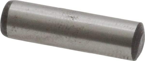 Value Collection - 6mm Diam x 22mm Pin Length Grade 8 Alloy Steel Precision Dowel Pin - Bright Finish, 1 Rounded End - Exact Tool & Supply