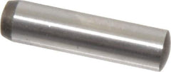Value Collection - 6mm Diam x 24mm Pin Length Grade 8 Alloy Steel Precision Dowel Pin - Bright Finish, 1 Rounded End - Exact Tool & Supply