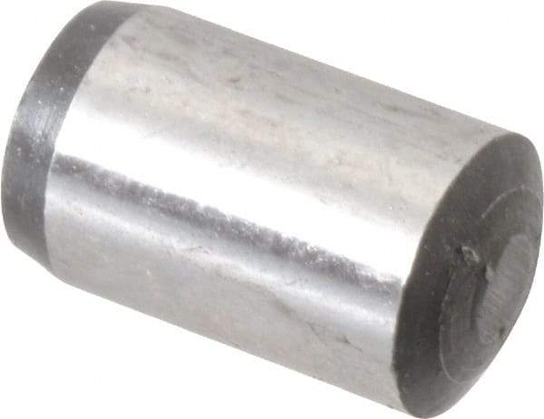 Value Collection - 8mm Diam x 14mm Pin Length Grade 8 Alloy Steel Precision Dowel Pin - Bright Finish, 1 Rounded End - Exact Tool & Supply