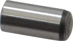 Value Collection - 8mm Diam x 18mm Pin Length Grade 8 Alloy Steel Precision Dowel Pin - Bright Finish, 1 Rounded End - Exact Tool & Supply