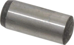 Value Collection - 8mm Diam x 20mm Pin Length Grade 8 Alloy Steel Precision Dowel Pin - Bright Finish, 1 Rounded End - Exact Tool & Supply