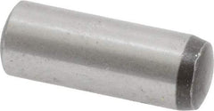 Value Collection - 8mm Diam x 22mm Pin Length Grade 8 Alloy Steel Precision Dowel Pin - Bright Finish, 1 Rounded End - Exact Tool & Supply