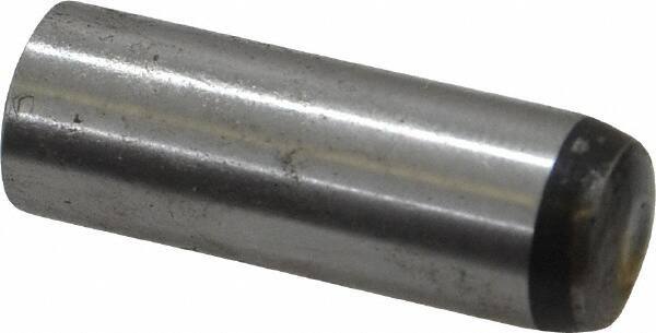 Value Collection - 8mm Diam x 24mm Pin Length Grade 8 Alloy Steel Precision Dowel Pin - Bright Finish, 1 Rounded End - Exact Tool & Supply