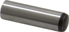 Value Collection - 8mm Diam x 28mm Pin Length Grade 8 Alloy Steel Precision Dowel Pin - Bright Finish, 1 Rounded End - Exact Tool & Supply