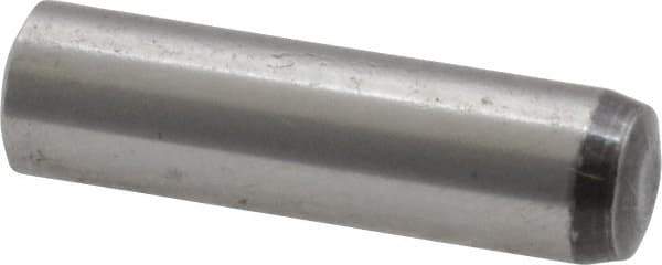 Value Collection - 8mm Diam x 30mm Pin Length Grade 8 Alloy Steel Precision Dowel Pin - Bright Finish, 1 Rounded End - Exact Tool & Supply