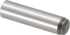 Value Collection - 8mm Diam x 32mm Pin Length Grade 8 Alloy Steel Precision Dowel Pin - Bright Finish, 1 Rounded End - Exact Tool & Supply