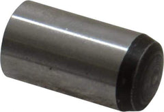 Value Collection - 10mm Diam x 20mm Pin Length Grade 8 Alloy Steel Precision Dowel Pin - Bright Finish, 1 Rounded End - Exact Tool & Supply