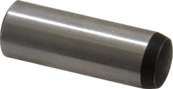 Value Collection - 10mm Diam x 30mm Pin Length Grade 8 Alloy Steel Precision Dowel Pin - Bright Finish, 1 Rounded End - Exact Tool & Supply