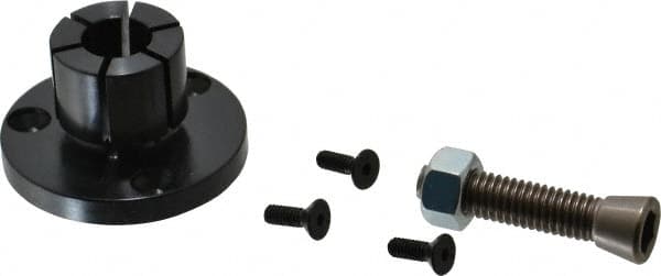 Mitee-Bite - 0.71 to 1.06" Expansion Diam, 4,500 Lb Holding Force, 8-32 Mounting Screw, 3/8-16 Center Screw, Mild Steel ID Expansion Clamps - Exact Tool & Supply