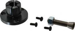 Mitee-Bite - 0.71 to 1.06" Expansion Diam, 4,500 Lb Holding Force, 8-32 Mounting Screw, 3/8-16 Center Screw, Mild Steel ID Expansion Clamps - Exact Tool & Supply