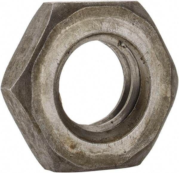 Value Collection - M10x1.50 Steel Right Hand Hex Jam Nut - 17mm Across Flats, 5mm High, Uncoated - Exact Tool & Supply