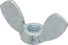 Value Collection - M6x1.00, Zinc Plated, Iron Standard Wing Nut - 2.7mm Wing Span, 15mm Wing Span - Exact Tool & Supply