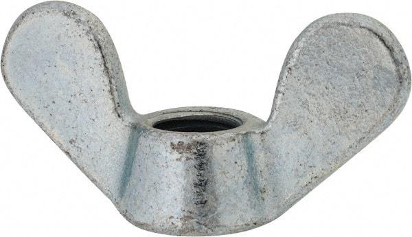 Value Collection - M20x2.50, Zinc Plated, Iron Standard Wing Nut - 7mm Wing Span, 44mm Wing Span - Exact Tool & Supply