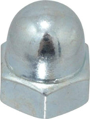 Value Collection - M6x1 10mm Width Across Flats, Zinc Plated, Steel Acorn Nut - 12mm Overall Height, Grade 2, DIN 1587 - Exact Tool & Supply