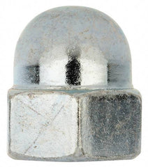 Value Collection - M16x2 24mm Width Across Flats, Zinc Plated, Steel Acorn Nut - 28mm Overall Height, Grade 2, DIN 1587 - Exact Tool & Supply