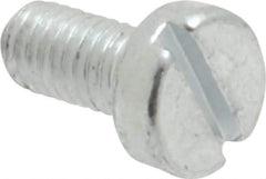 Value Collection - M3x0.50, 6mm Length Under Head Slotted Drive Machine Screw - Cheese Head, Grade 4.8 Steel, Zinc-Plated Finish, Without Washer - Exact Tool & Supply