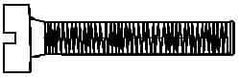 Value Collection - M4x0.70, 40mm Length Under Head Slotted Drive Machine Screw - Cheese Head, Grade 4.8 Steel, Zinc-Plated Finish, Without Washer - Exact Tool & Supply
