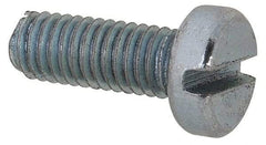 Value Collection - M3x0.50, 8mm Length Under Head Slotted Drive Machine Screw - Cheese Head, Grade 4.8 Steel, Zinc-Plated Finish, Without Washer - Exact Tool & Supply