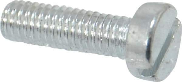 Value Collection - M3x0.50, 10mm Length Under Head Slotted Drive Machine Screw - Cheese Head, Grade 4.8 Steel, Zinc-Plated Finish, Without Washer - Exact Tool & Supply