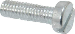 Value Collection - M3x0.50, 10mm Length Under Head Slotted Drive Machine Screw - Cheese Head, Grade 4.8 Steel, Zinc-Plated Finish, Without Washer - Exact Tool & Supply