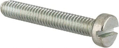 Value Collection - M4x0.70, 25mm Length Under Head Slotted Drive Machine Screw - Cheese Head, Grade 4.8 Steel, Zinc-Plated Finish, Without Washer - Exact Tool & Supply