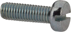 Value Collection - M5x0.80, 16mm Length Under Head Slotted Drive Machine Screw - Cheese Head, Grade 4.8 Steel, Zinc-Plated Finish, Without Washer - Exact Tool & Supply