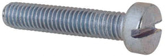 Value Collection - M5x0.80, 25mm Length Under Head Slotted Drive Machine Screw - Cheese Head, Grade 4.8 Steel, Zinc-Plated Finish, Without Washer - Exact Tool & Supply