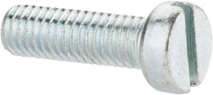 Value Collection - M6x1.00, 20mm Length Under Head Slotted Drive Machine Screw - Cheese Head, Grade 4.8 Steel, Zinc-Plated Finish, Without Washer - Exact Tool & Supply