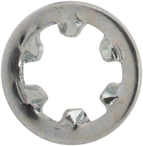 Value Collection - M2.5 Screw, 2.8mm ID, Spring Steel Internal Tooth Lock Washer - 5.5mm OD, Zinc-Plated, Grade 2 - Exact Tool & Supply