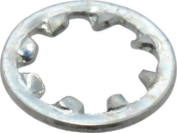 Value Collection - M6 Screw, 6.4mm ID, Spring Steel Internal Tooth Lock Washer - 11mm OD, Zinc-Plated, Grade 2 - Exact Tool & Supply