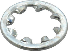 Value Collection - M6 Screw, 6.4mm ID, Spring Steel Internal Tooth Lock Washer - 11mm OD, Zinc-Plated, Grade 2 - Exact Tool & Supply