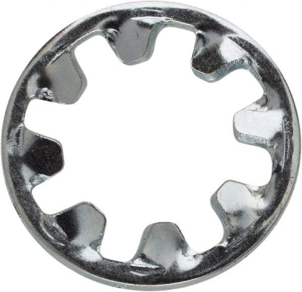 Value Collection - M8 Screw, 8.2mm ID, Spring Steel Internal Tooth Lock Washer - 14mm OD, Zinc-Plated, Grade 2 - Exact Tool & Supply